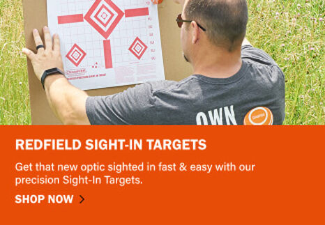 Man setting up a Redfield Sight-In Target